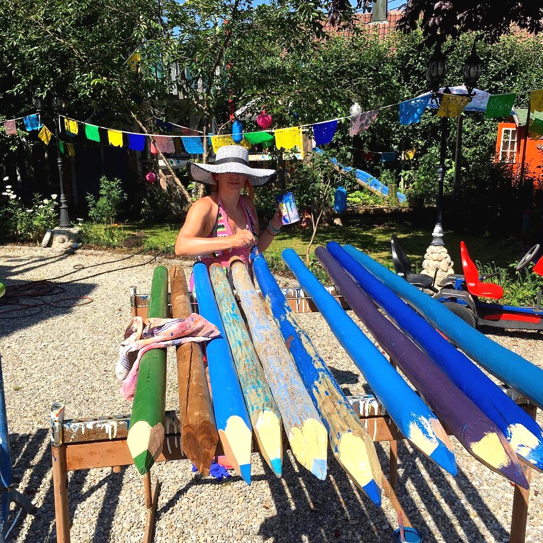 Оригинальный деревянный забор - фото 5