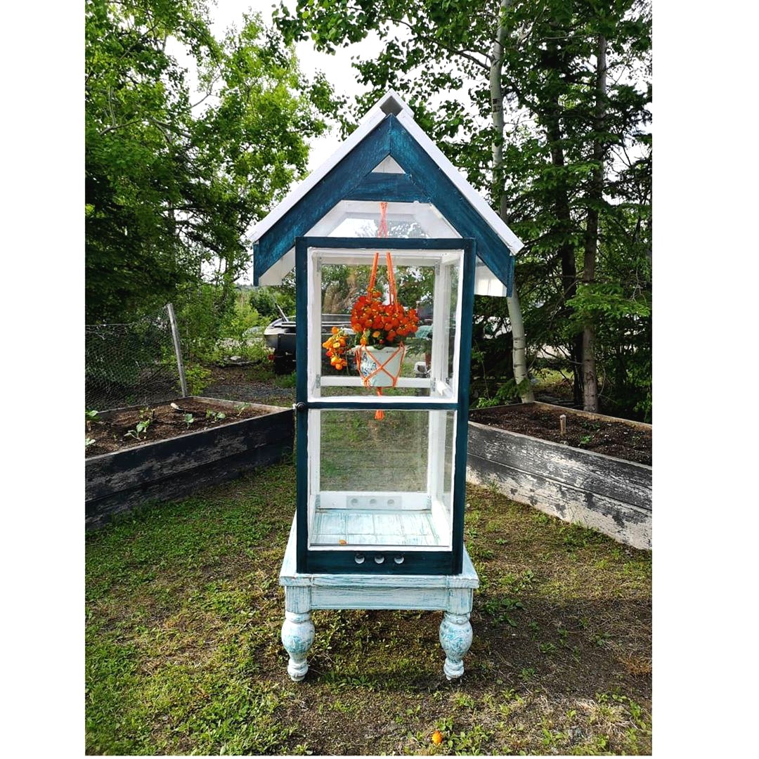 Мини теплица для улицы из оконных рам для комнатных цветов - фото 2