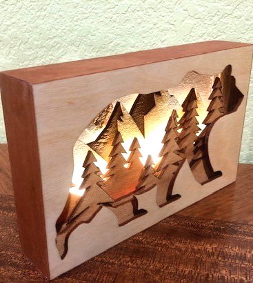 Оригинальный светильник из дерева - фото 2