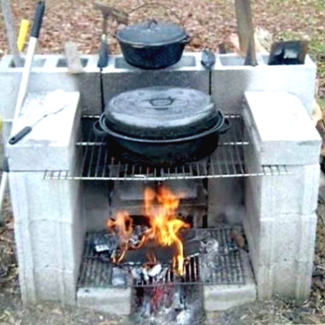 Простые идеи для дачи из бетонных блоков - фото 2