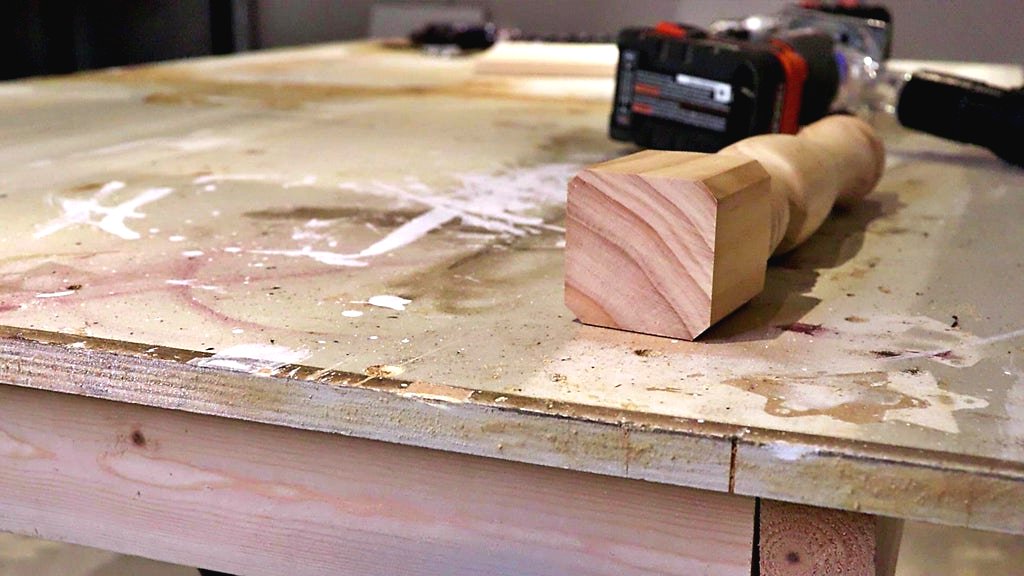 Настольная лампа из ножки стола - фото 5