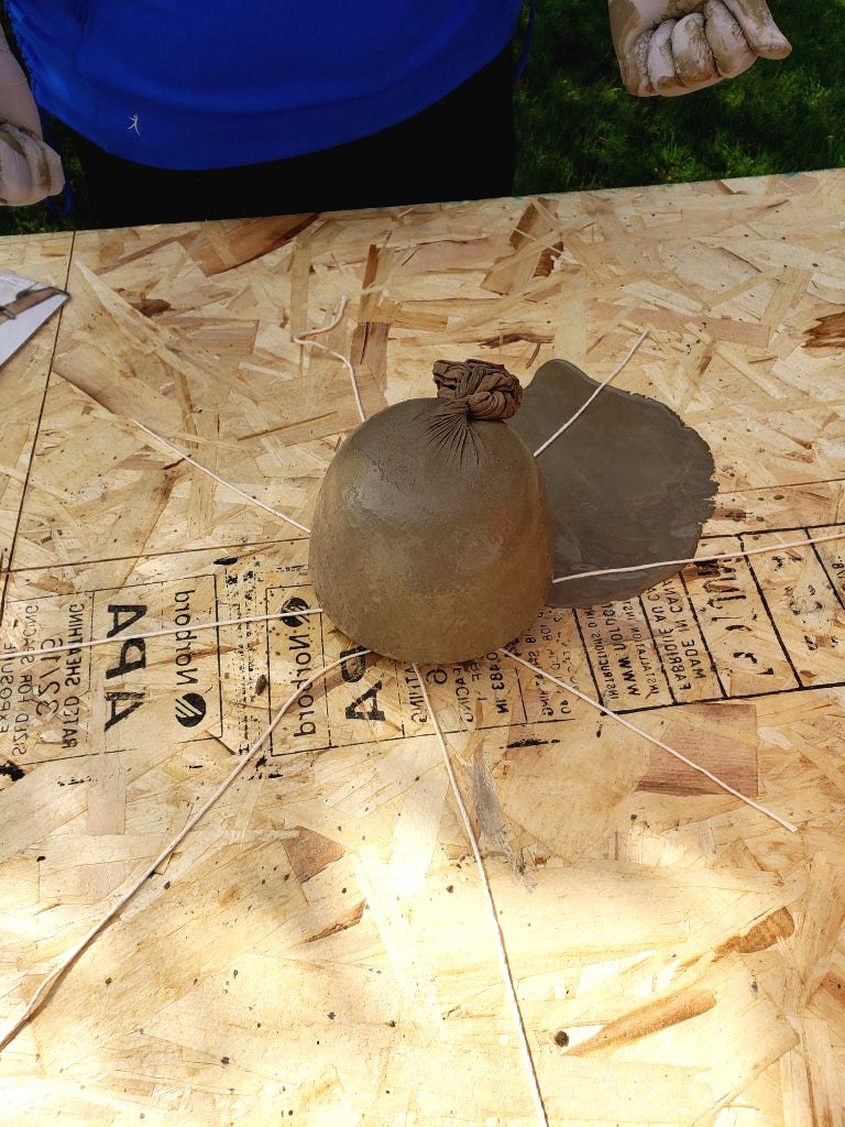 Тыква из цемента своими руками для сада - фото 4