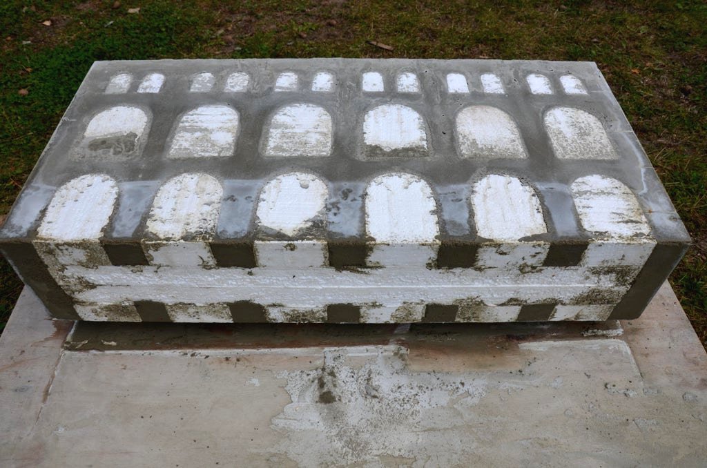 Садовая скамья из цемента - фото 15