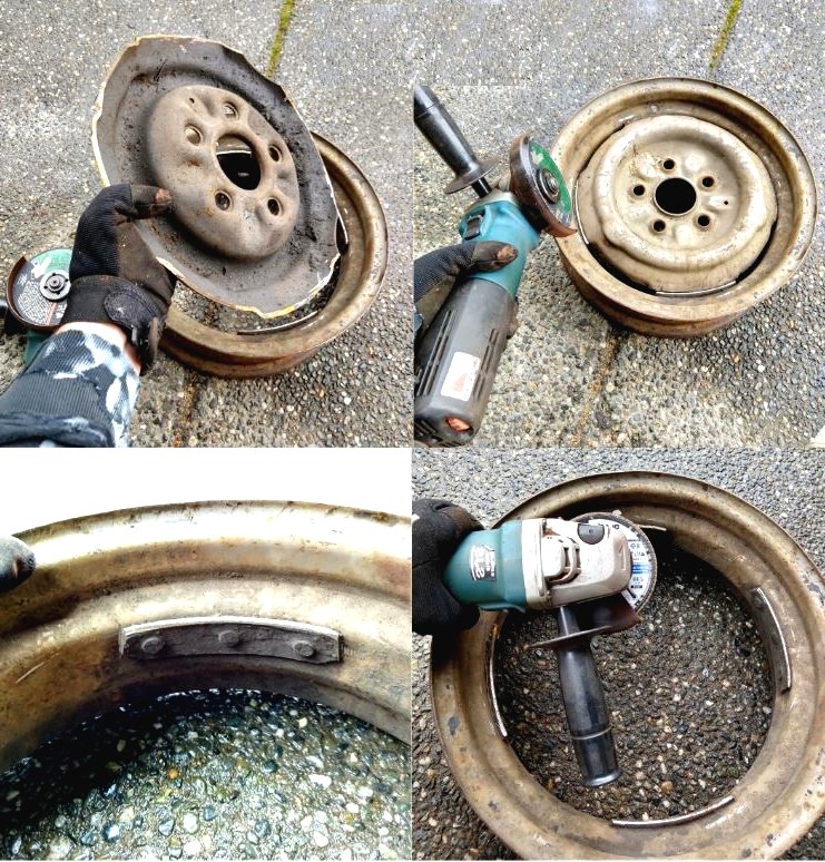 Как из старых автомобильных дисков собрать уличный очаг - фото 14