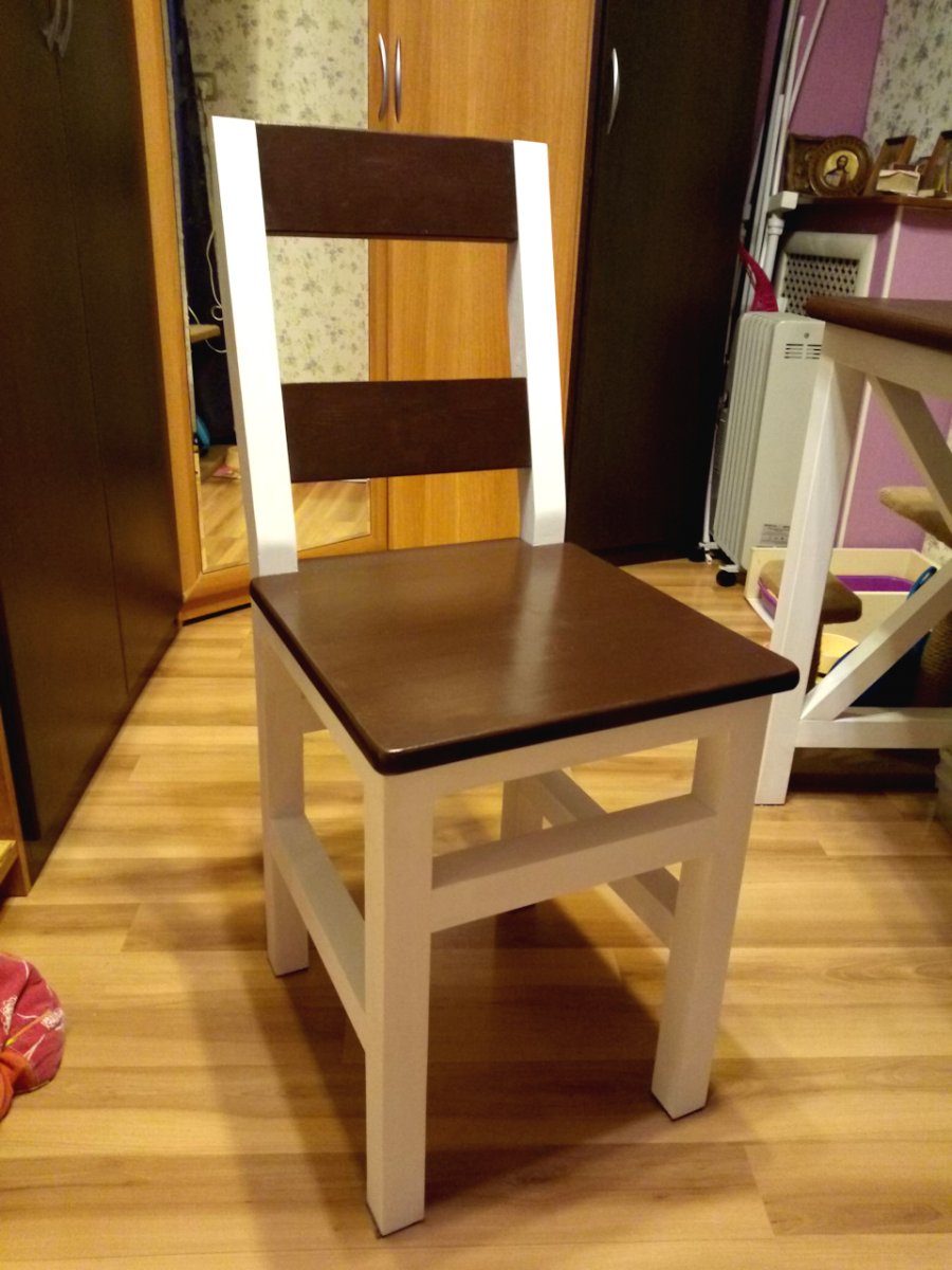 Стол и стул своими руками из дерева - фото 10