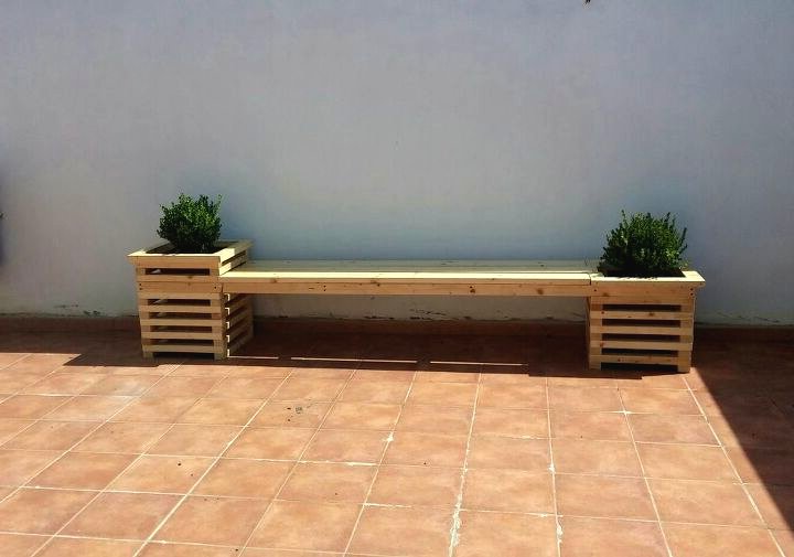 Садовая скамья с ящиками для цветов - фото 7