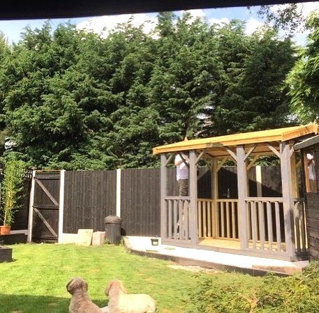 Беседка из дерева своими руками на даче - фото 6