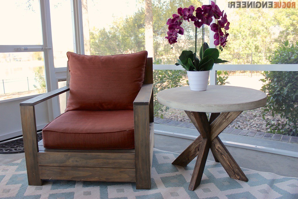 Необычный приставной столик из бетона  - фото 2