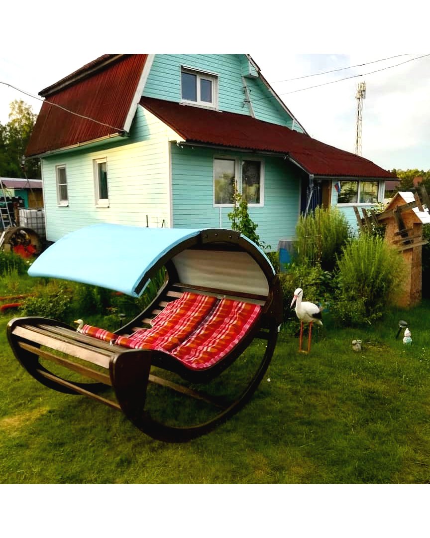 Диван качалка из дерева - фото 4