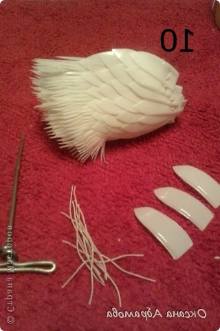 Голубь из пластиковых бутылок - фото 13