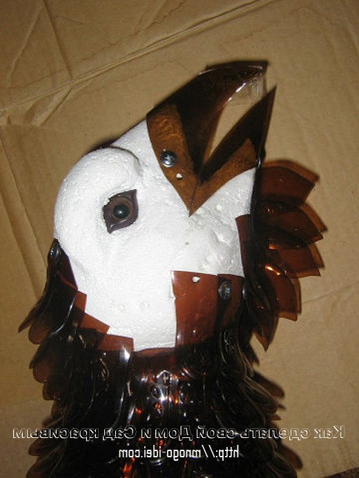 Птица Глухарь из пластиковых бутылок - фото 17