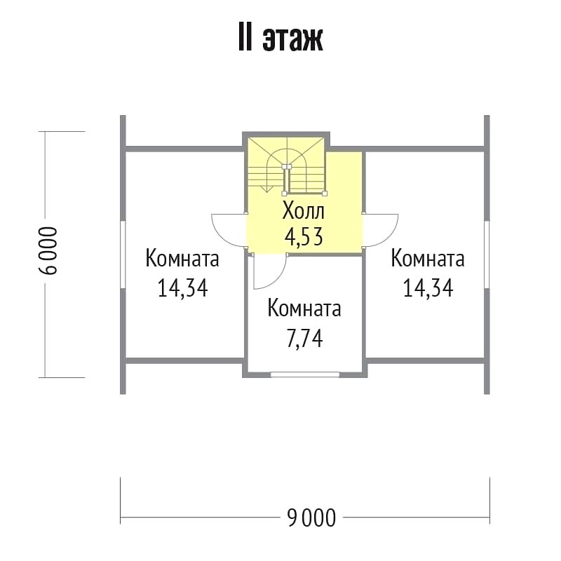 Дачный домик из дерева 6х9 метров - фото 3