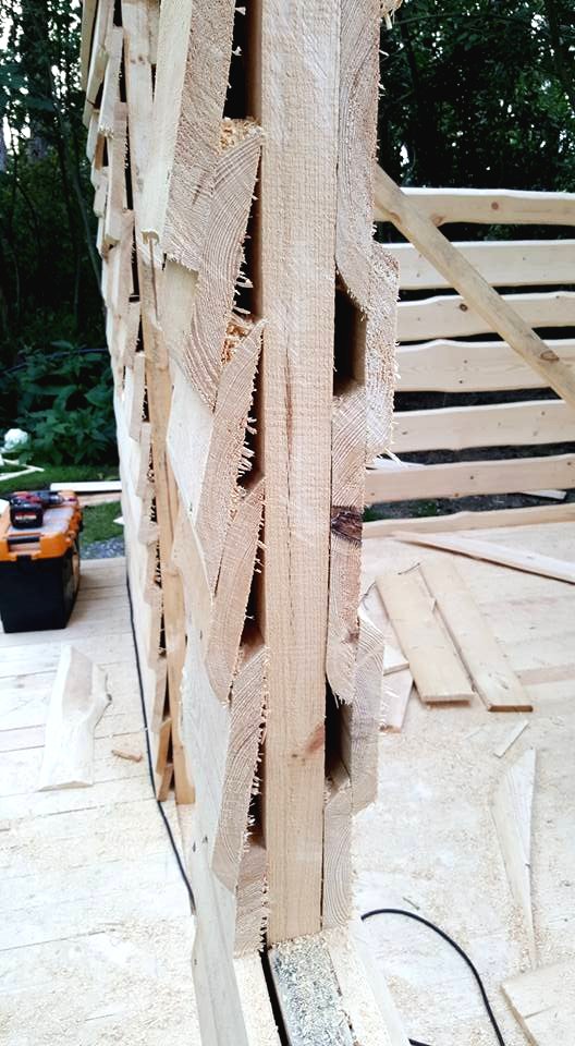 Кедровая сауна с круглой крышей - фото 10