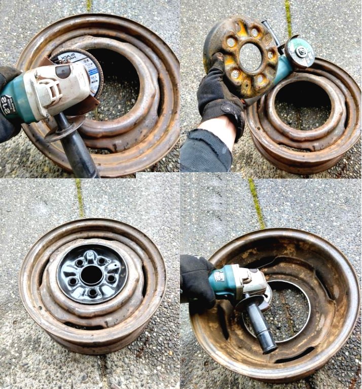 Как из старых автомобильных дисков собрать уличный очаг - фото 16