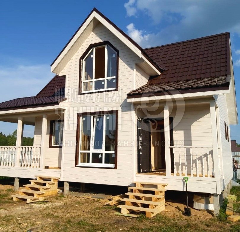 Каркасный дом с террасой  7 х 9 - фото 2