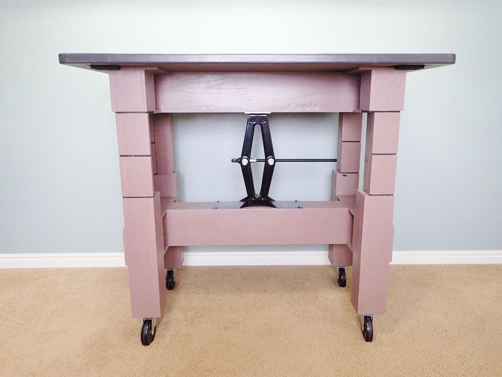 Регулируемый стол по высоте из автомобильного домкрата - фото 2