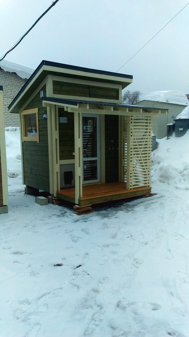 Мини банька с верандой - фото 5