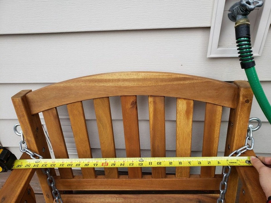 Арка из дерева с двойными качелями - фото 53