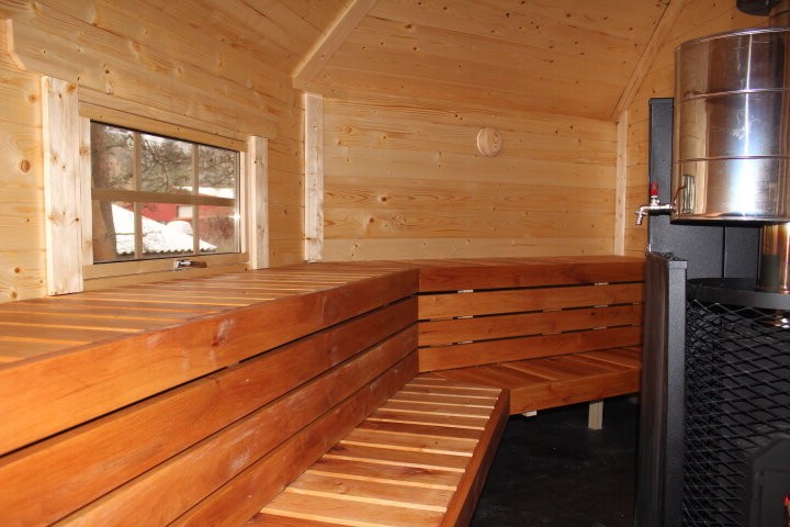 Финская сауна с печью для гриля - фото 7
