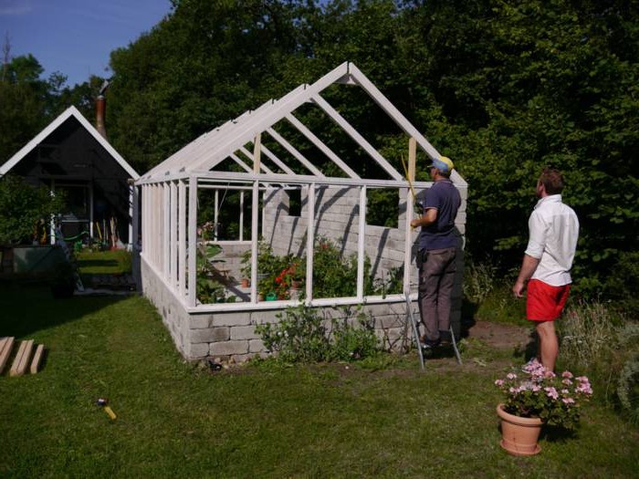 Теплица блоков и поликарбоната - фото 12