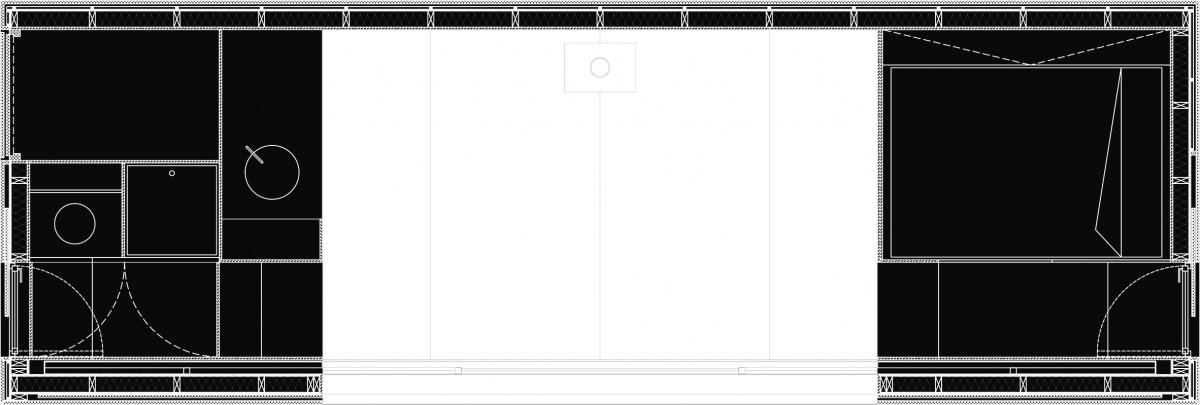 Небольшой одноэтажный дом в 22 кв м из дерева - фото 8