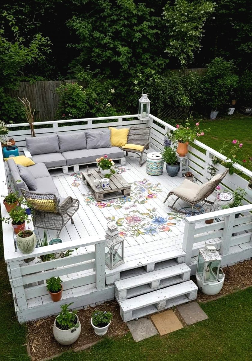 Зона отдыха или что можно сделать из поддонов на своем участке - фото 3