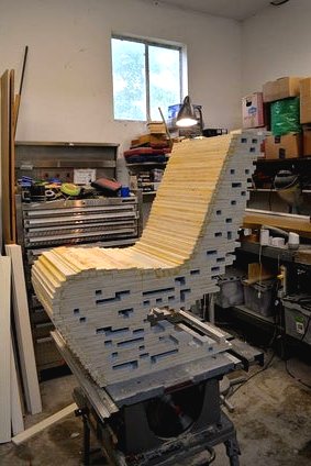 Оригинальный стул из фанеры - фото 9