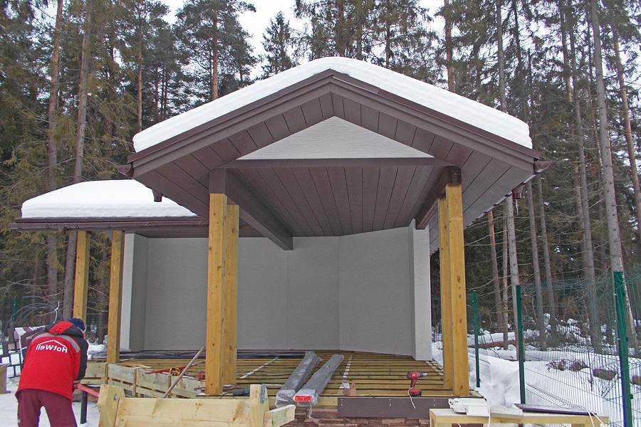 Беседка с пристройкой - фото 11