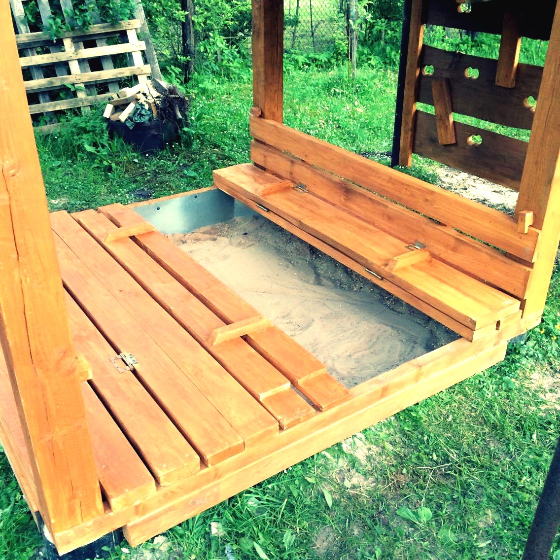 Песочница на даче своими руками - фото 6