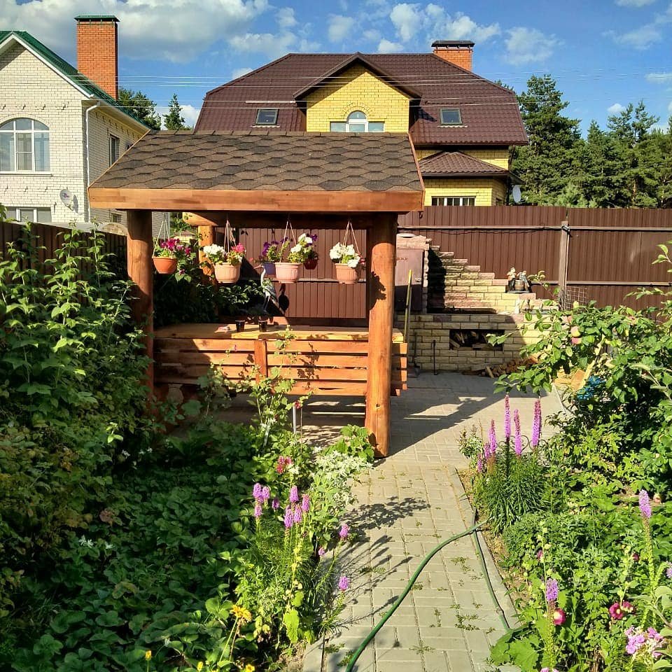 Беседка из бревна - фото 6