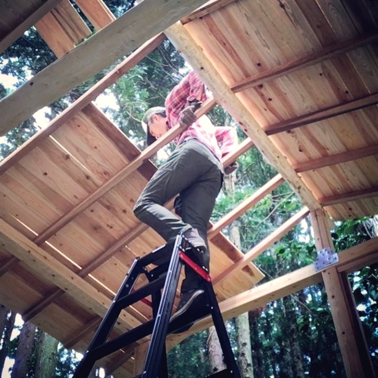 Хижина в лесу на деревянных столбах - фото 9