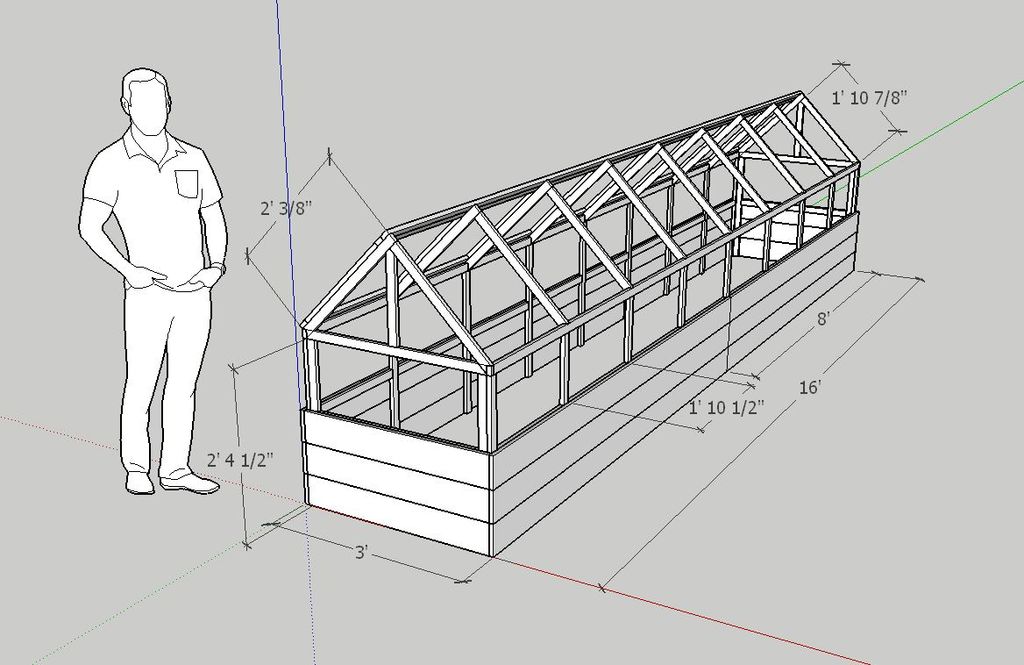 Парник из тополиного дерева с откидной крышей - фото 2