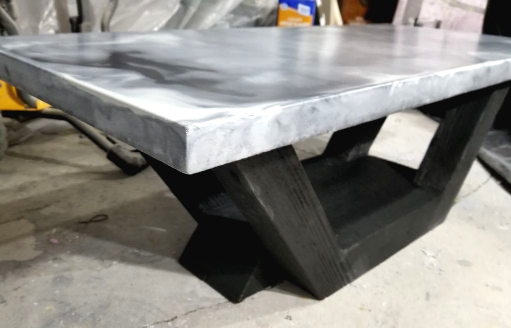 Стол «мраморный» из бетона - фото 4