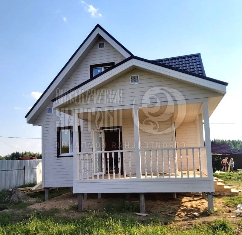 Каркасный дом с террасой  7 х 9 - фото 4