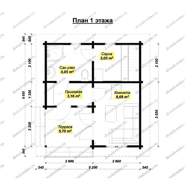 Дачный дом с баней из сухого бруса ⠀ - фото 14