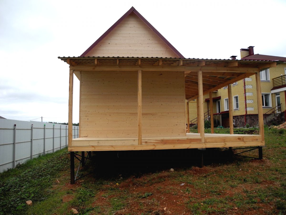 Каркасный дом 4*6 с терассой - фото 2