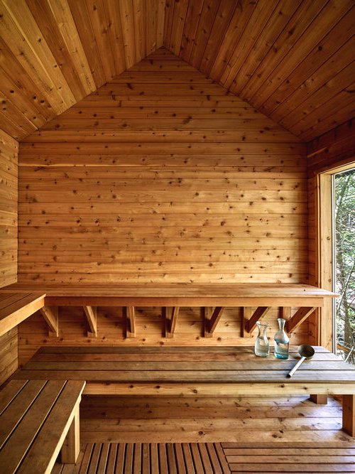 Сауна с большим окном - фото 2