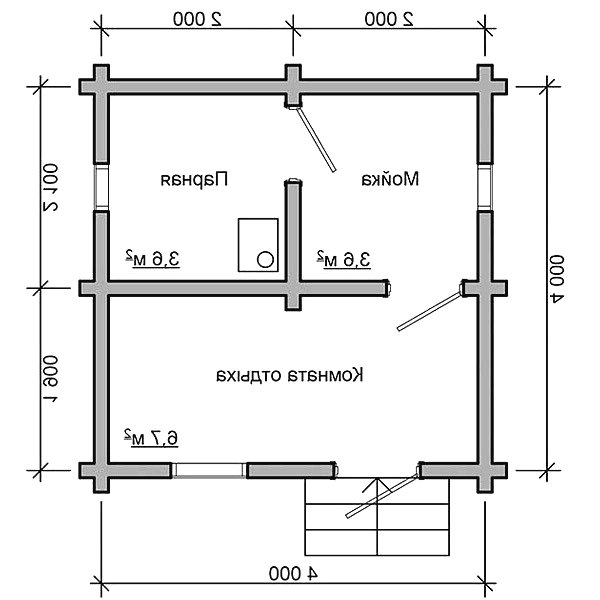 План бани сруб