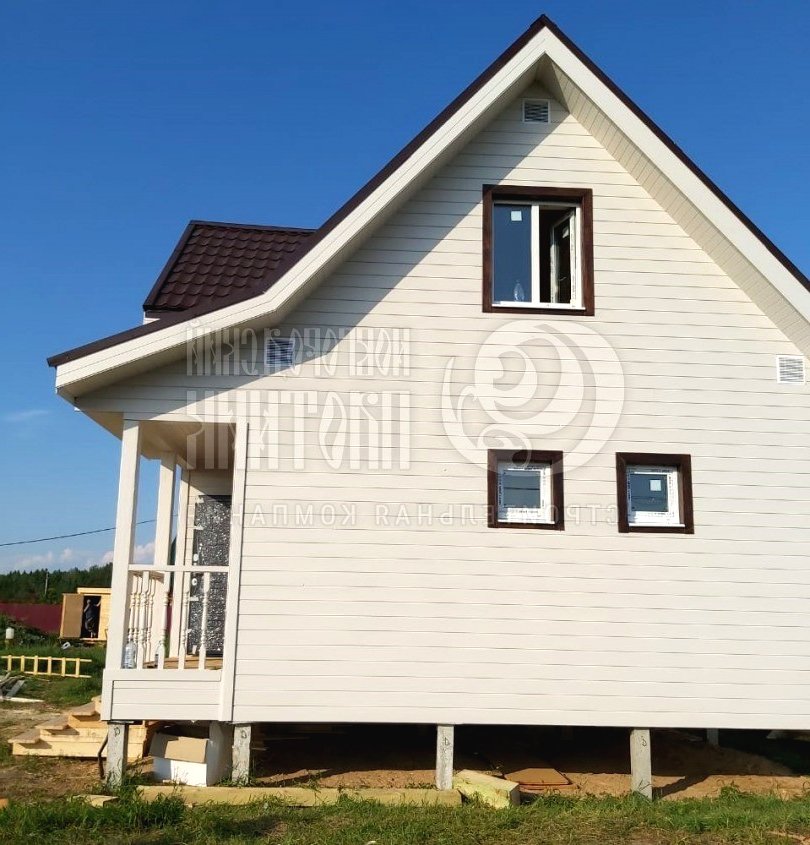 Каркасный дом с террасой  7 х 9 - фото 3