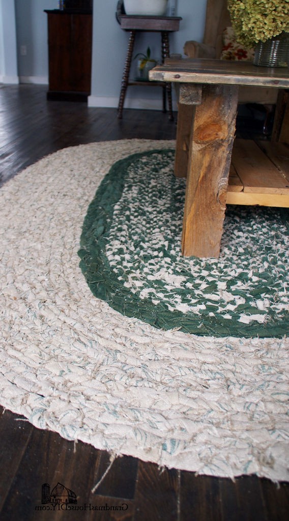 Плетеный коврик из ткани - фото 8