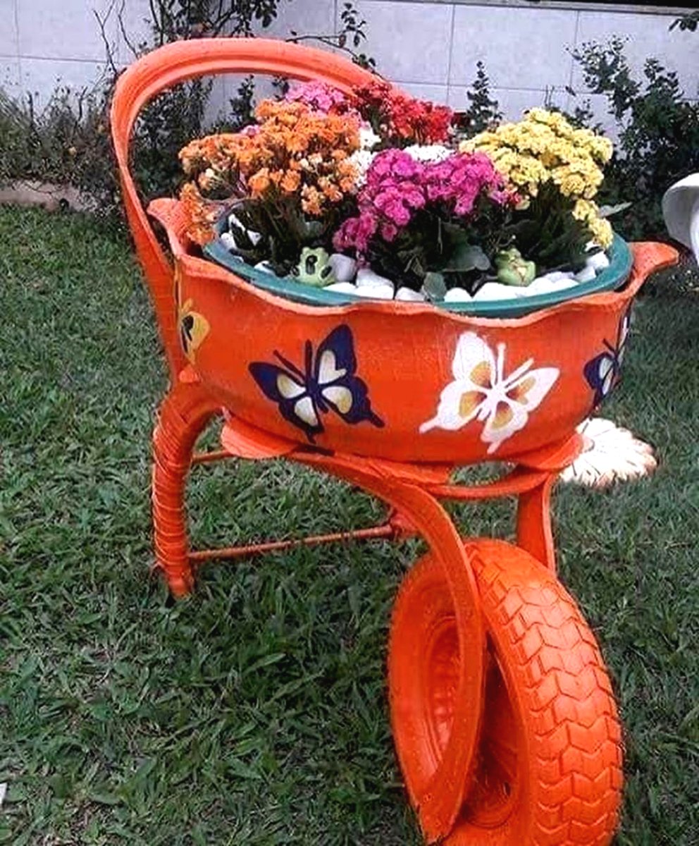 Оригинальные поделки из автопокрышек. - фото 9