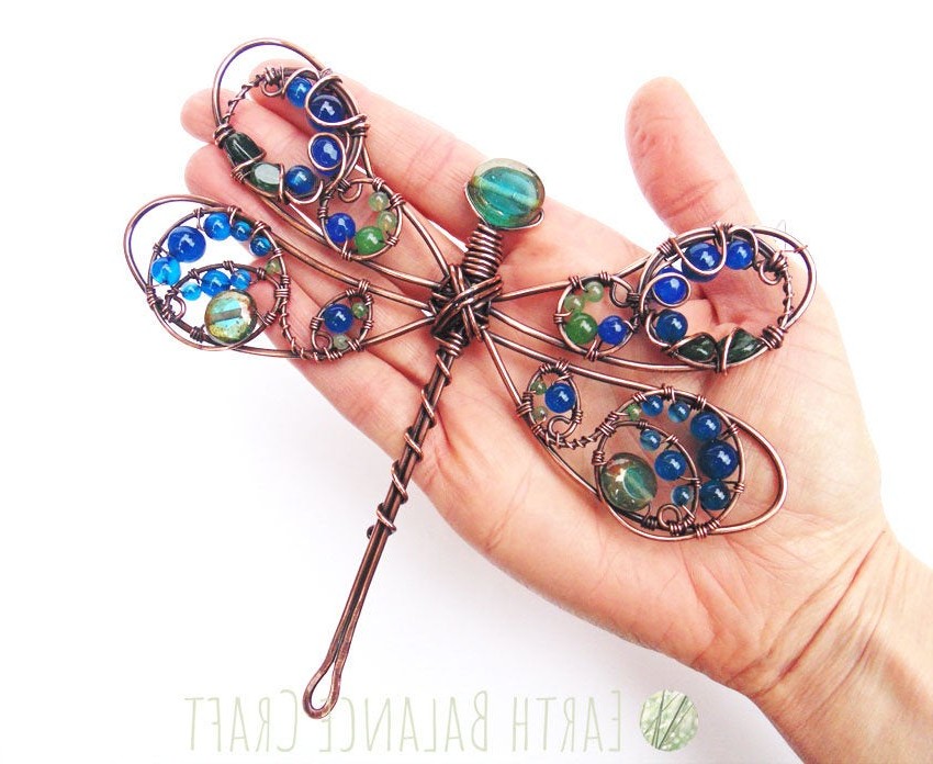 Украшения для сада из проволоки и бусин - фото 8