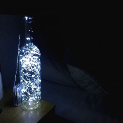 Оригинальный ночник из бутылки